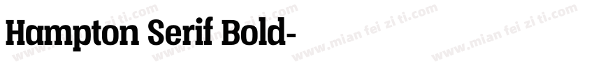 Hampton Serif Bold字体转换